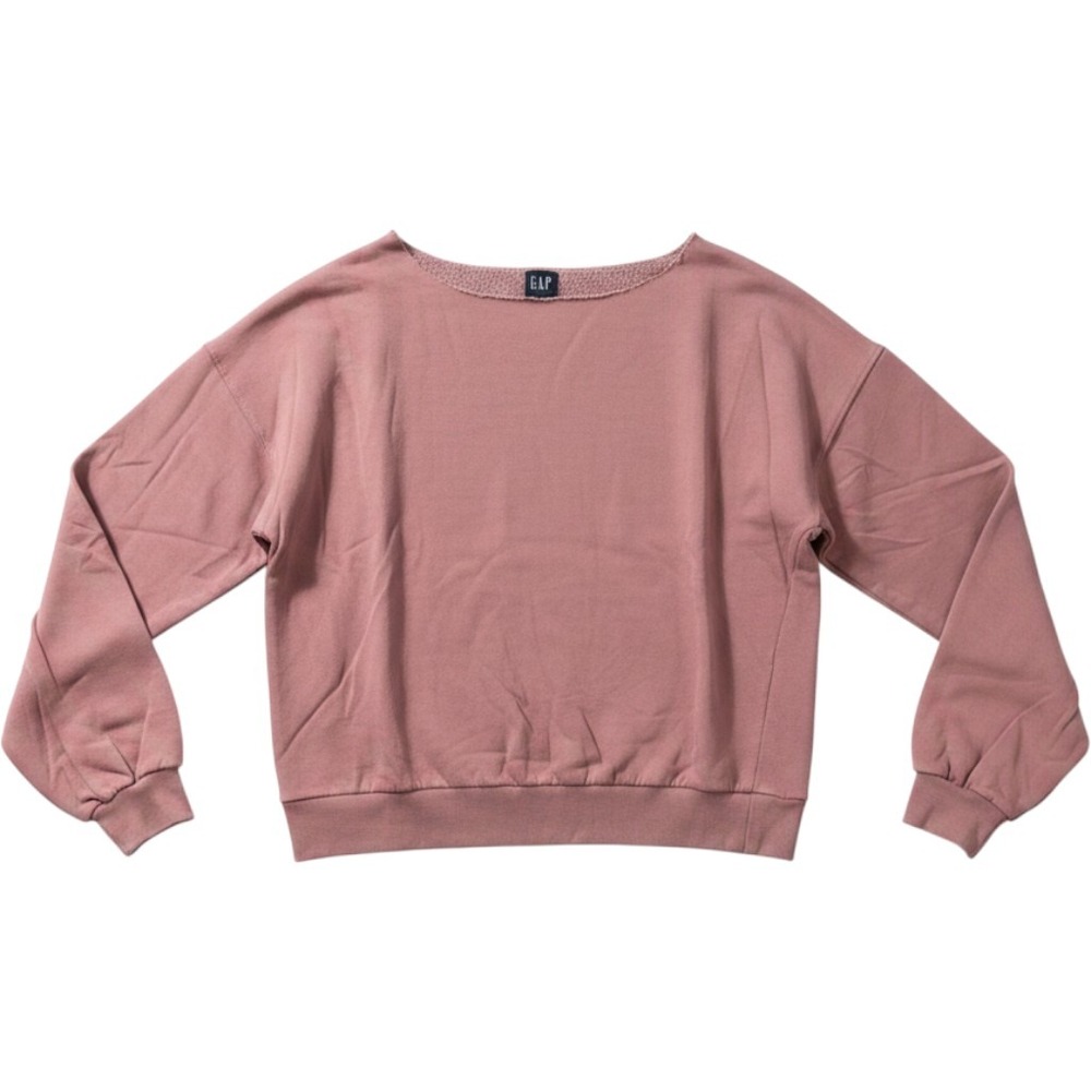 Gap Women's Small Tall Fig Pink Drop Shoulder Crewneck Sweatshirt Pullover